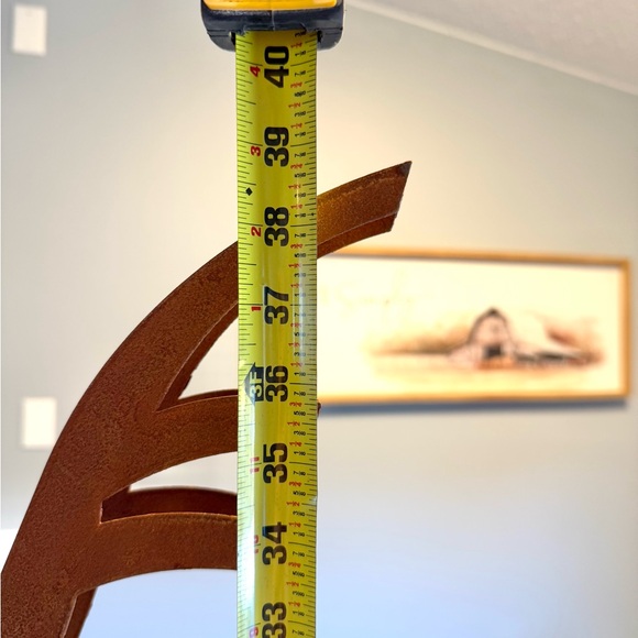 Rustic Rusted Metal Reindeer Christmas Decoration 39" Tall Collapsible - Picture 4 of 10